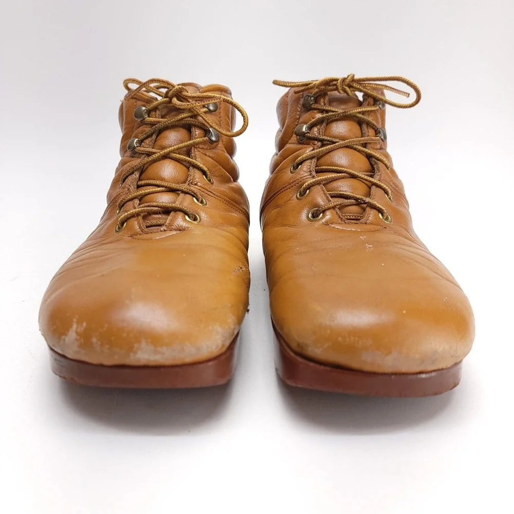 Vintage Roots Men's Leather Shoes Boots‎ 10.5 M Natural Footwear Whiskey Brown